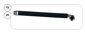 Flexible hose 600mm 0616-
