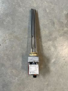 Electric heating element with connection box